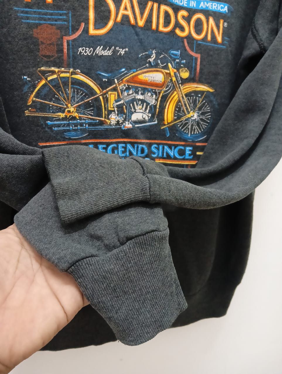 Harley Davidson 🔥Vintage 80s Sweatshirt Harley Davidson Copyright 1985 Size US L / EU 52-54 / 3 - 6 Thumbnail