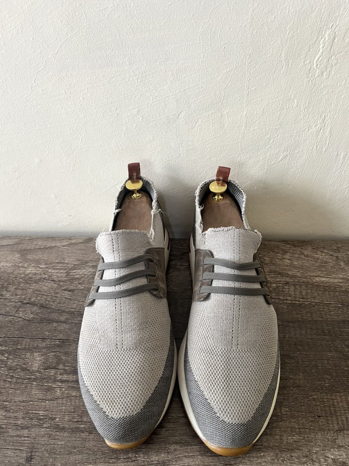 Loro Piana LORO PIANA KNIT FABRIC AND SUEDE 360 FLEXY WALK SNEAKERS Size US 10 / EU 43 - 6 Thumbnail