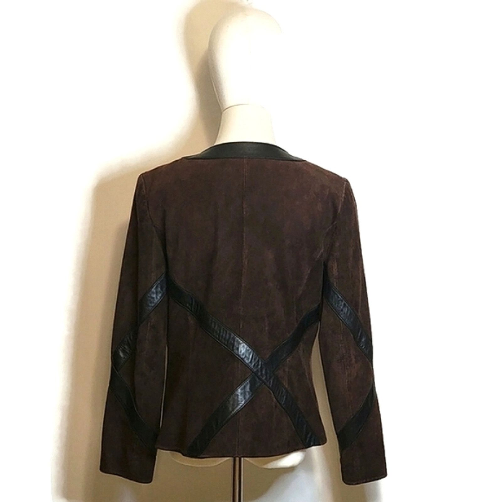 Nordstrom Nordstrom Studio 121 Brown Suede Leather Jacket Zip Front S Size S / US 4 / IT 40 - 15 Thumbnail