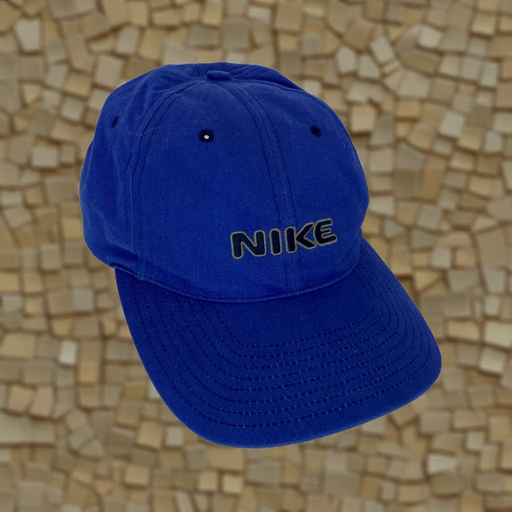 Nike Nike Hat Baseball Cap Unisex Adults One Size Blue Adjustable Swoosh Spell Out Cap Size ONE SIZE - 1 Thumbnail