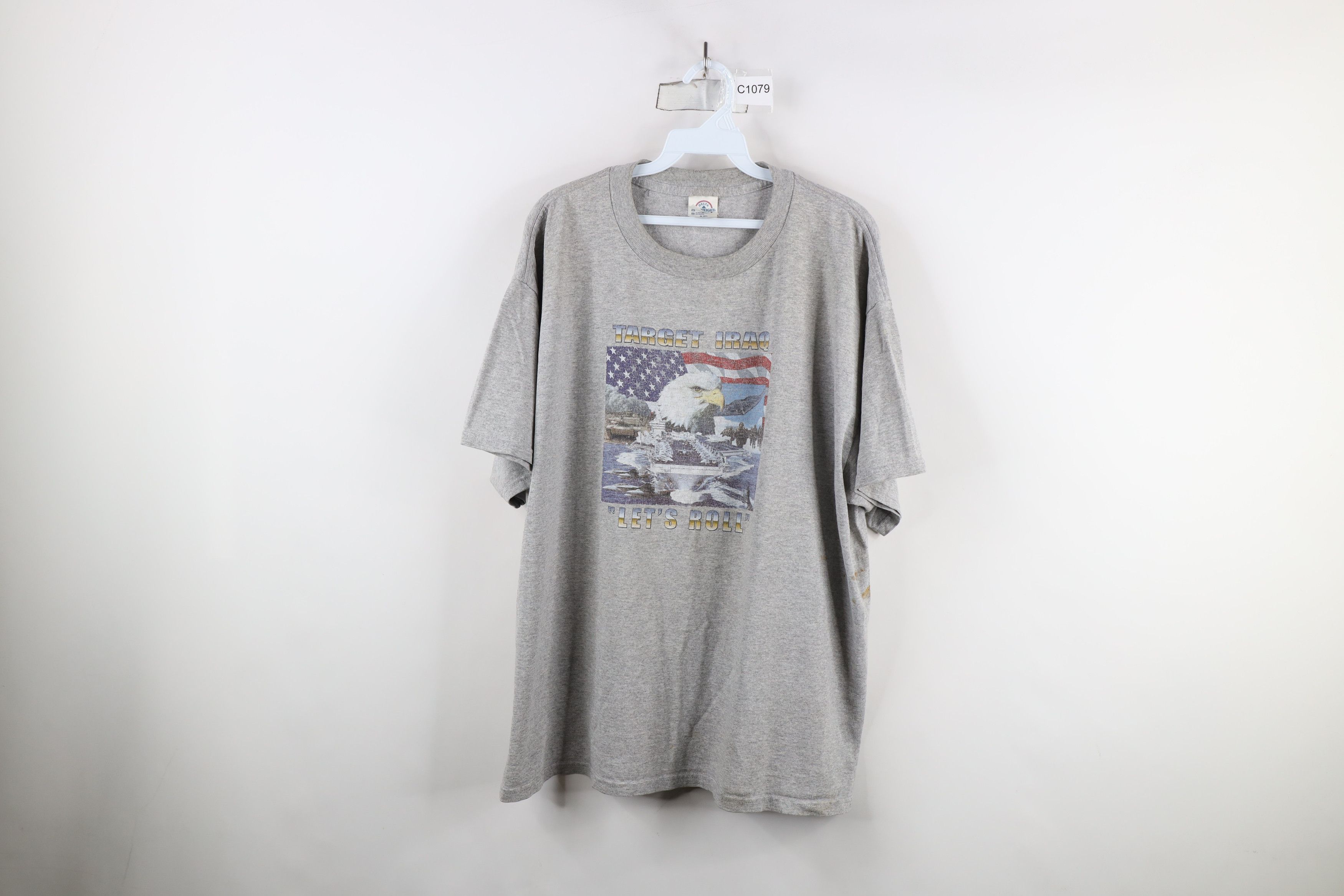 Vintage Vintage Y2K Target Iraq Let's Roll War Military T-Shirt Gray Size US XL / EU 56 / 4 - 1 Thumbnail