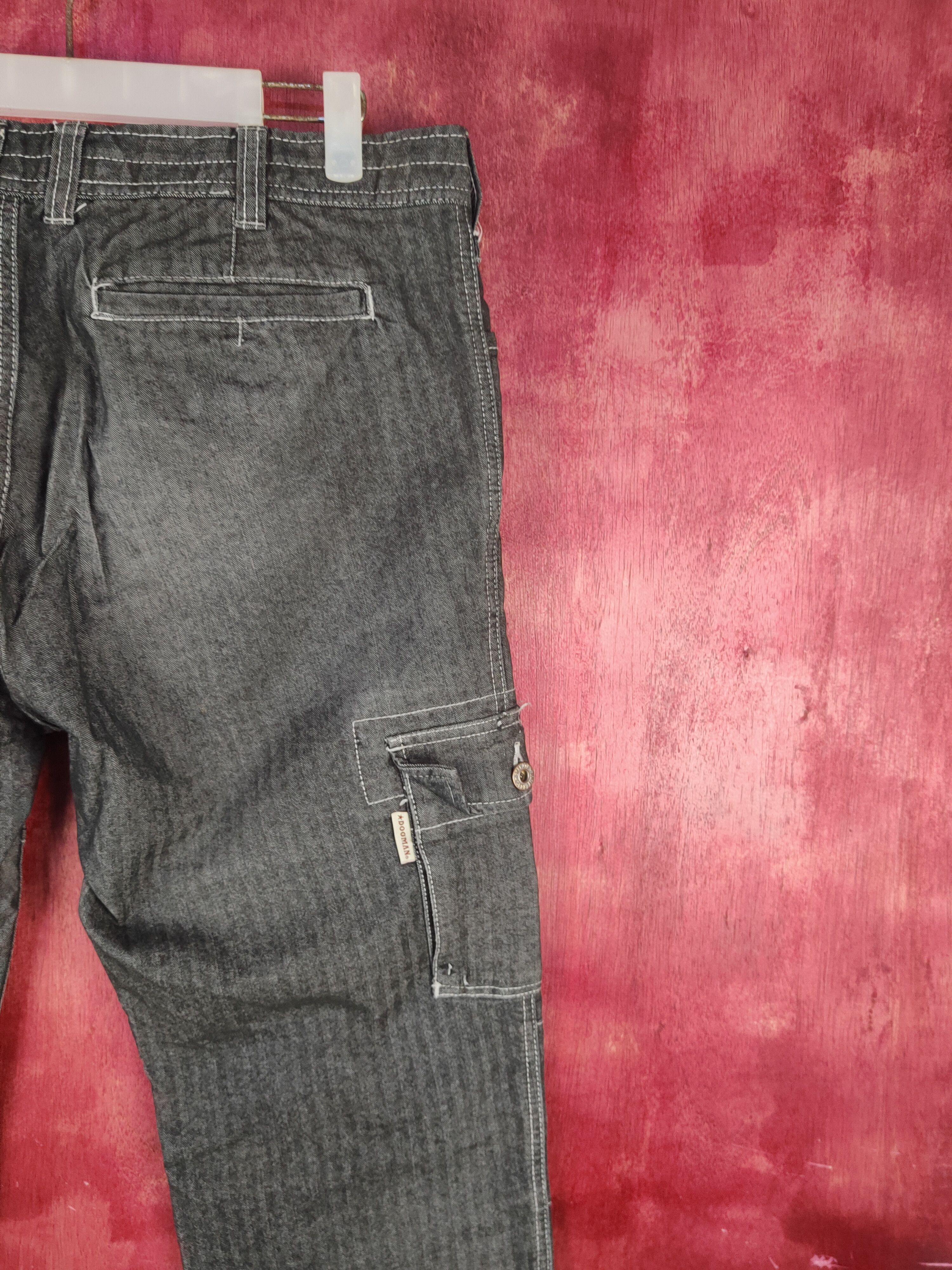 Japanese Brand Dogman Black Faded Multipocket Soft Jeans #S1877 Size US 35 - 11 Thumbnail
