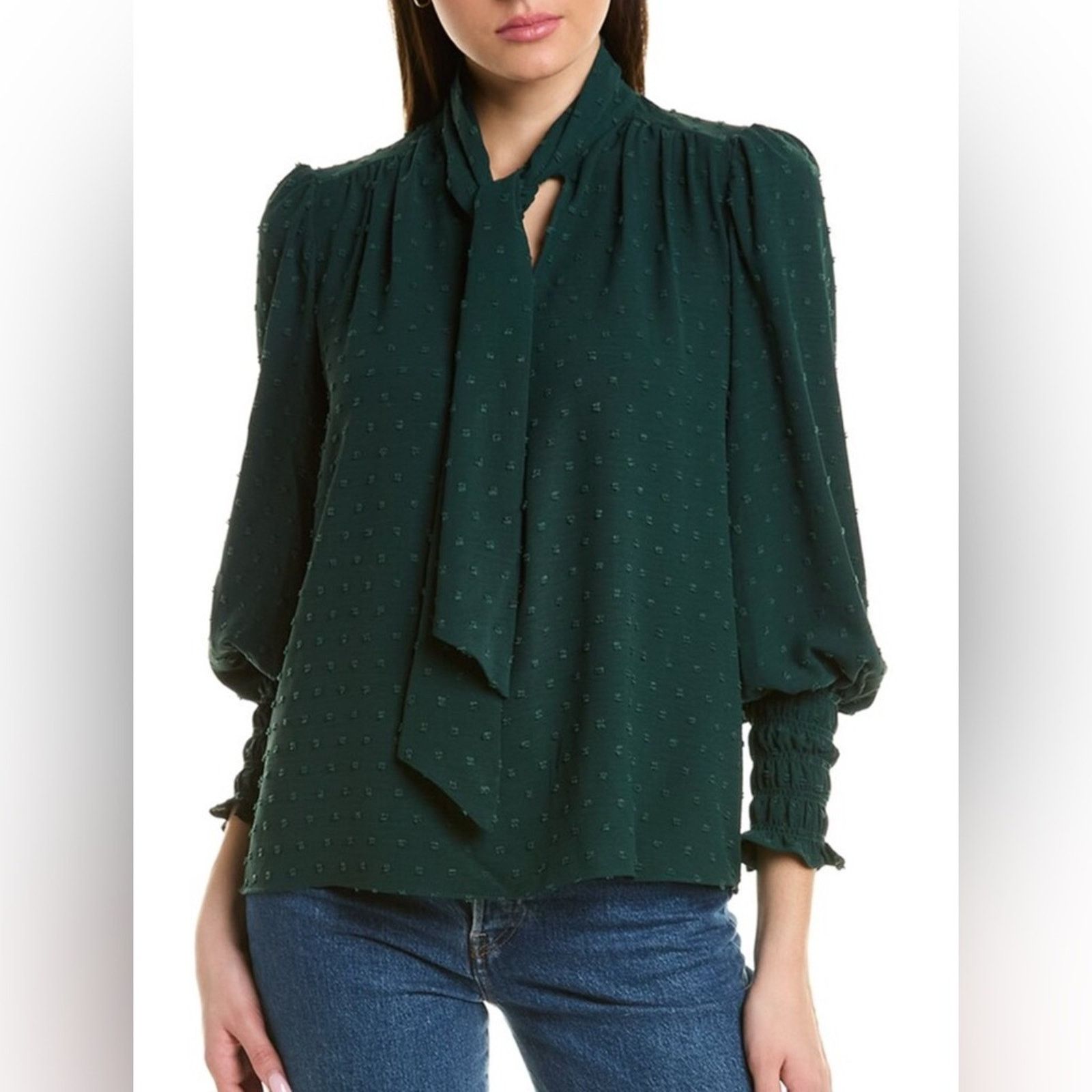 Max Mara Nwt- Max Studio-Tie neck blouse- XL Size XL / US 12-14 / IT 48-50 - 1 Thumbnail