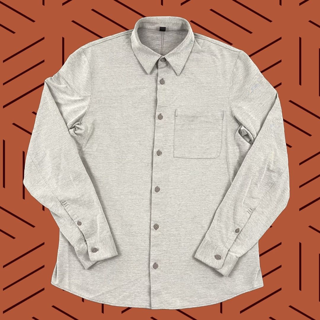 Lululemon Lululemon Button Up Shirt Mens Medium Gray Work Office Travel Casual Size US M / EU 48-50 / 2 - 1 Thumbnail
