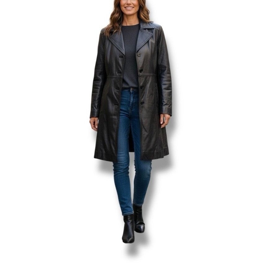 Excelled Excelled Collection genuine lambskin leather trench coat Size M / US 6-8 / IT 42-44 - 1 Thumbnail