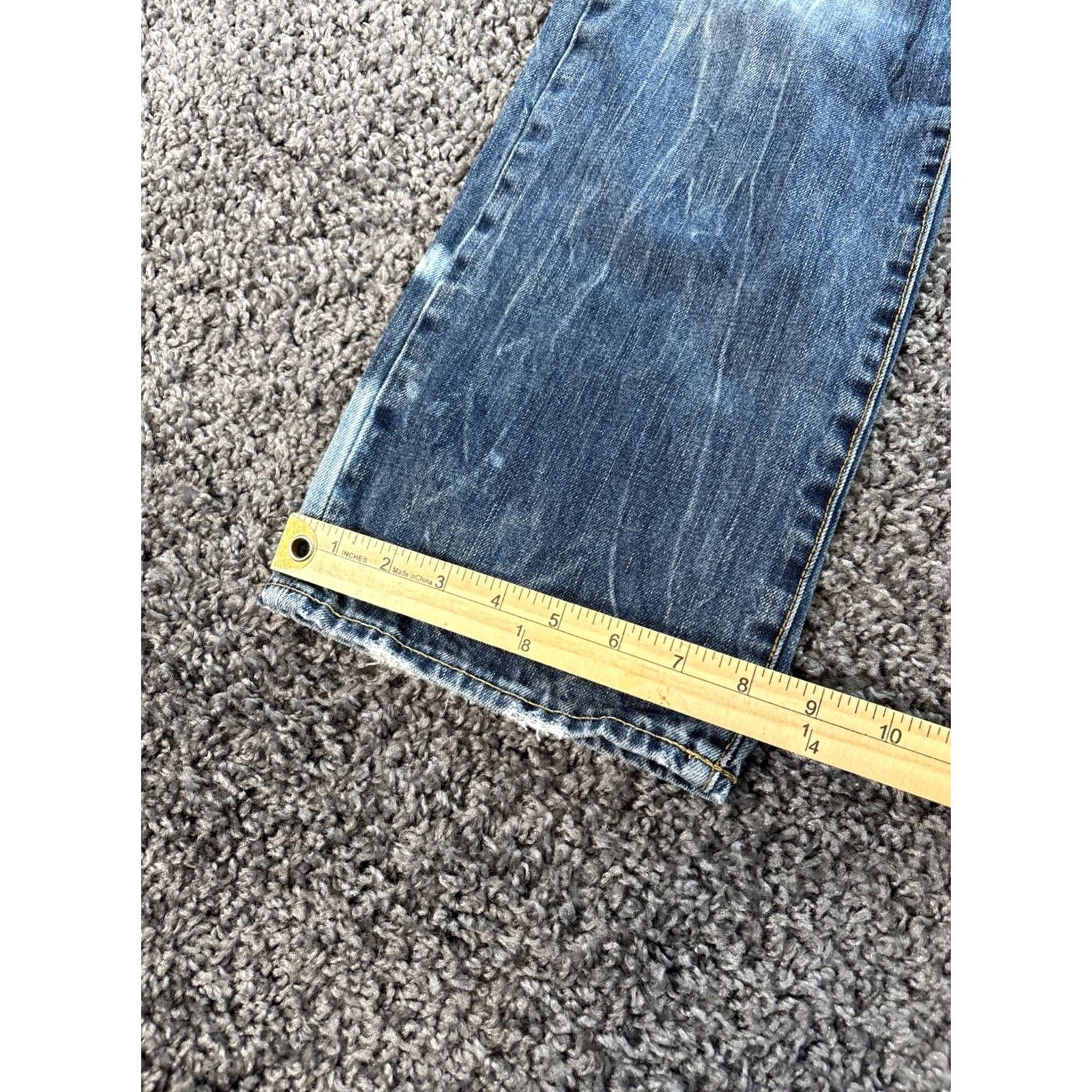 American Eagle Outfitters Vintage American Eagle Jeans Mens 32x30 Jeans Distressed 90s Grunge Hip Hop Baggy Straight Denim Blue MTM Wear Size US 32 / EU 48 - 3 Thumbnail