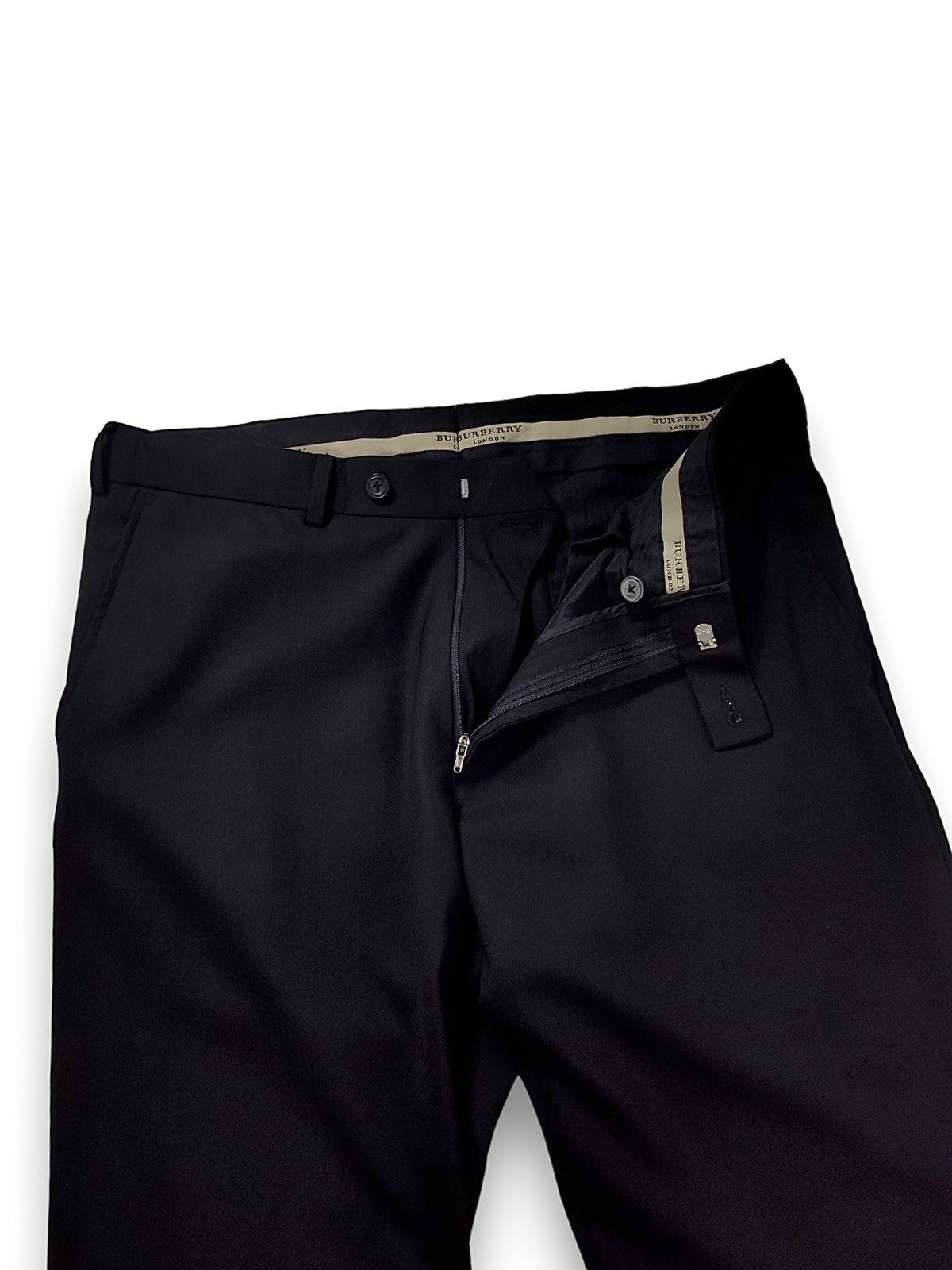 Burberry Burberry Satin Wool Straight Fit Trousers Size US 34 / EU 50 - 8 Thumbnail