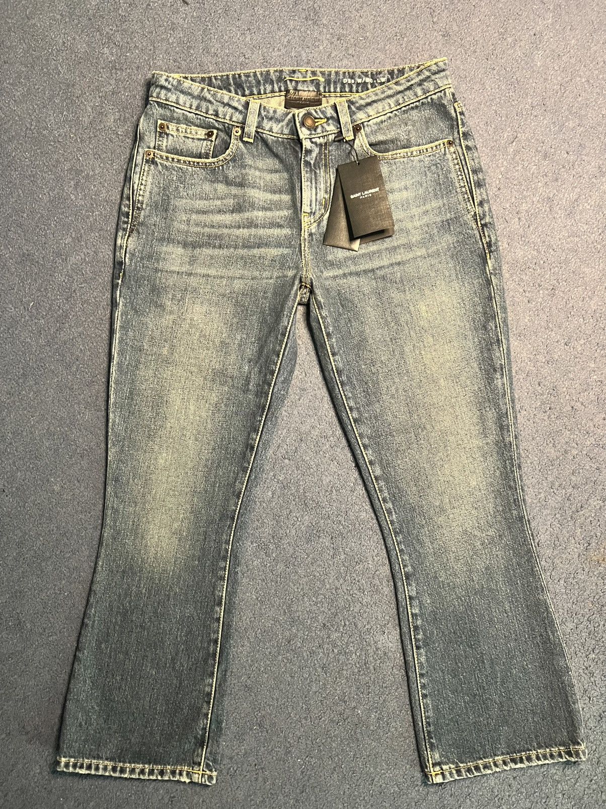 Saint Laurent Paris Saint Laurent D25 Bootcut Cropped Jeans Blue 27” NWOT Size 27" / US 4 / IT 40 - 1 Thumbnail