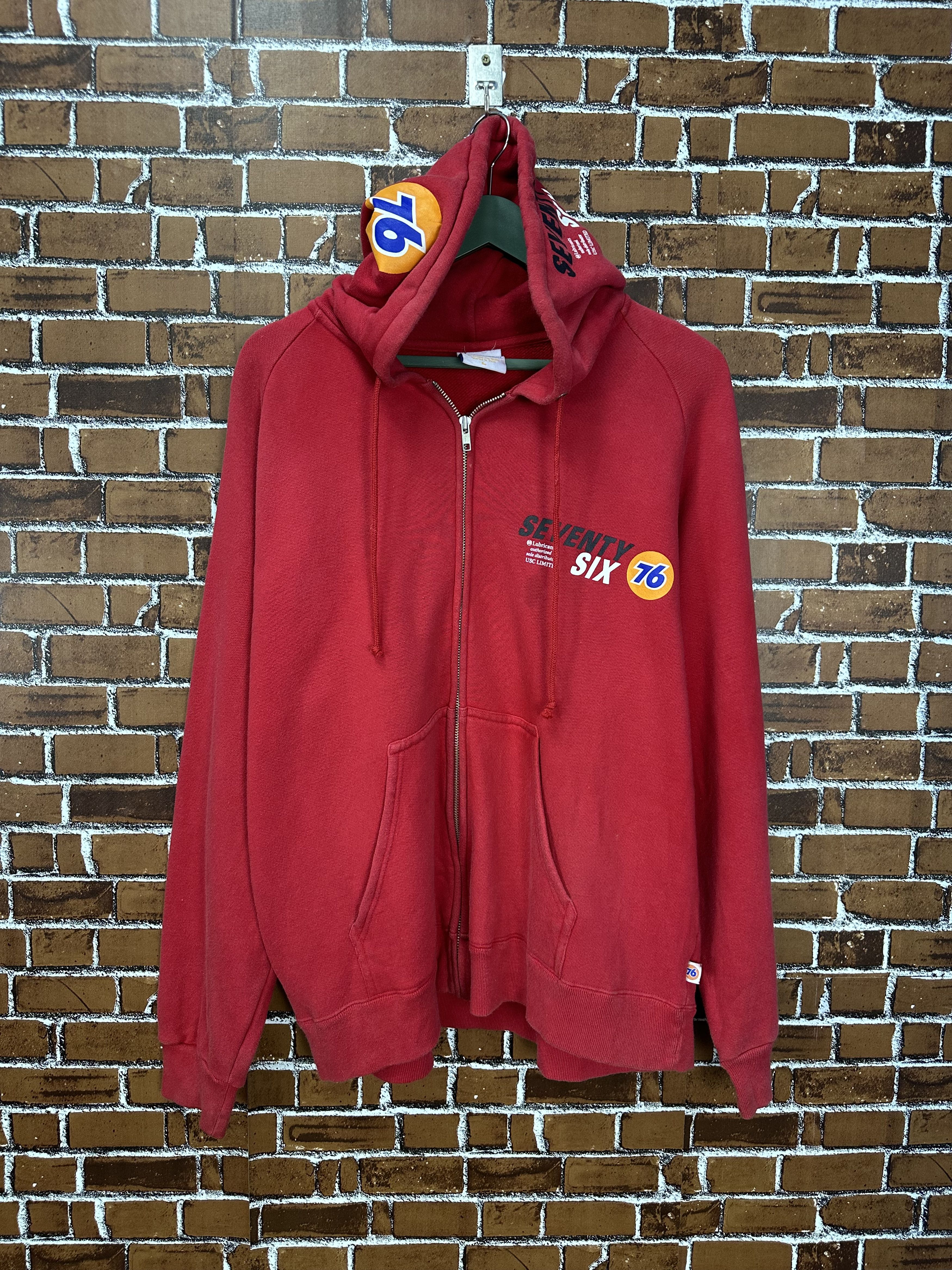 YELLOW CORN Vintage Union 76 Lubricant Yellow Corn Hoodie Z499 Size US L / EU 52-54 / 3 - 1 Thumbnail