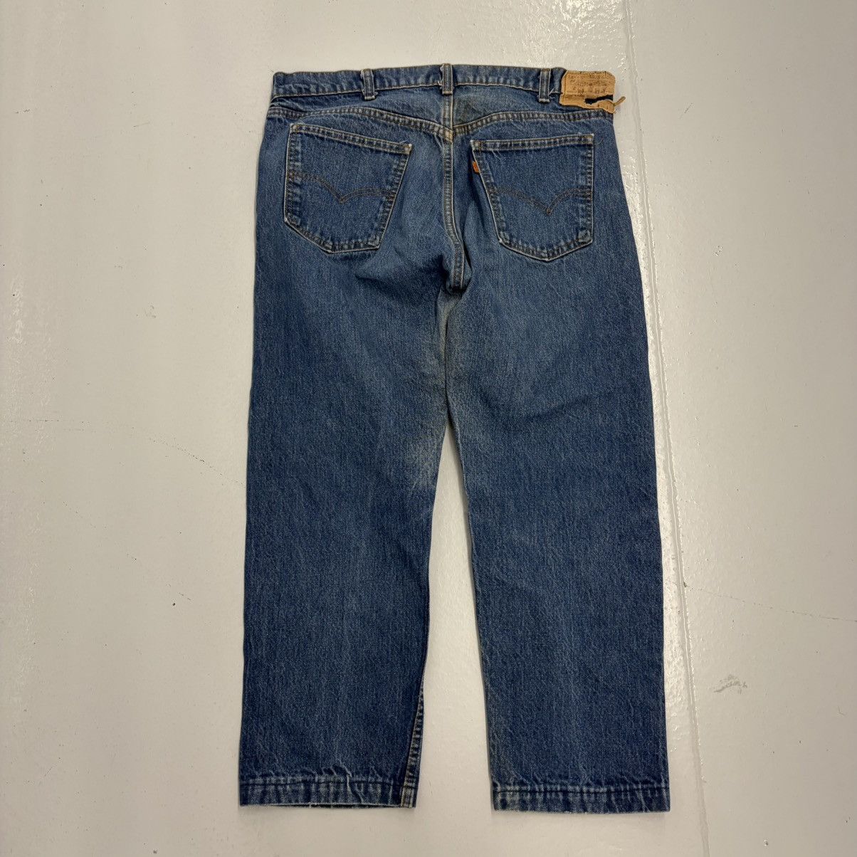 Levi's Vintage 80s Levi's 505 Blue Regular Orange Tab Jeans 36x26 Size US 36 / EU 52 - 2 Thumbnail