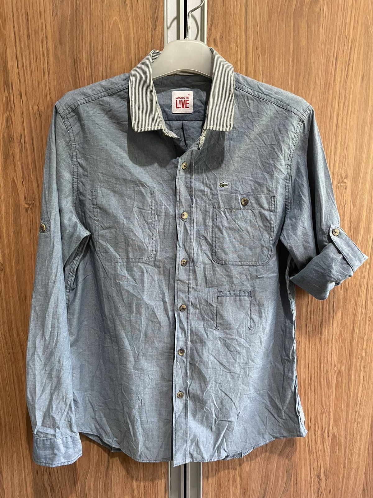 Lacoste LACOSTE LIVE CHAMBRY SHIRT Size US M / EU 48-50 / 2 - 1 Thumbnail