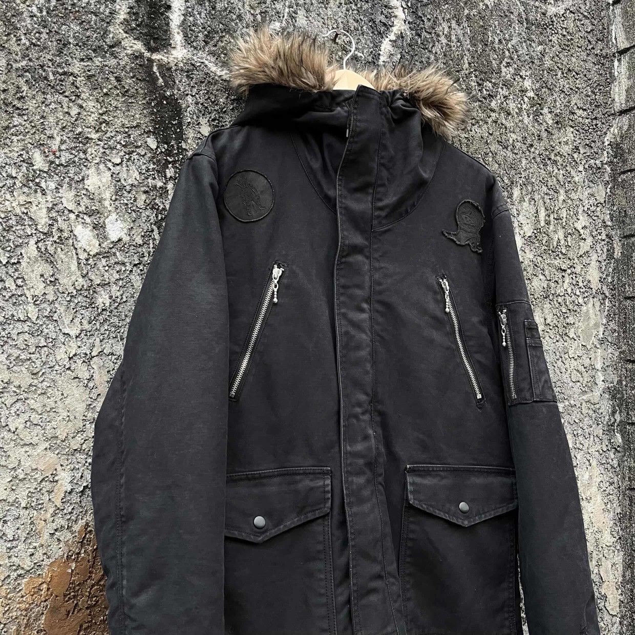 Stussy 00s Stussy Kostas Battle Axes N-3B ParkaJacket Quilted Lined Size US L / EU 52-54 / 3 - 4 Thumbnail
