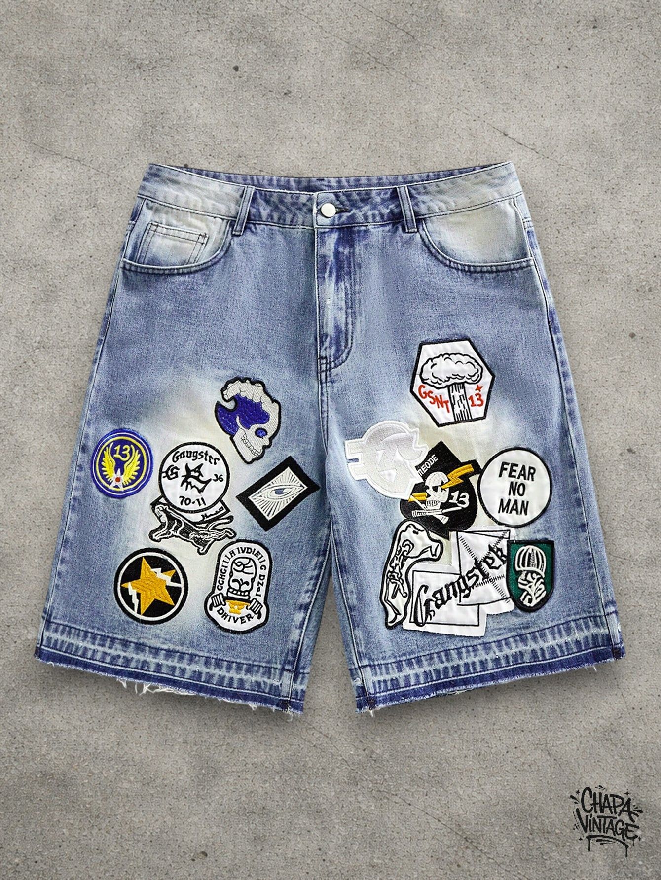 Vintage Retro washed jeans shorts Size US 32 / EU 48 - 1 Thumbnail