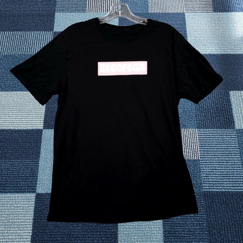Vintage Ice Cream T Shirt Womens Medium Black Crew Neck Short Sleeve Graphic Print Tee Size M / US 6-8 / IT 42-44 - 1 Thumbnail