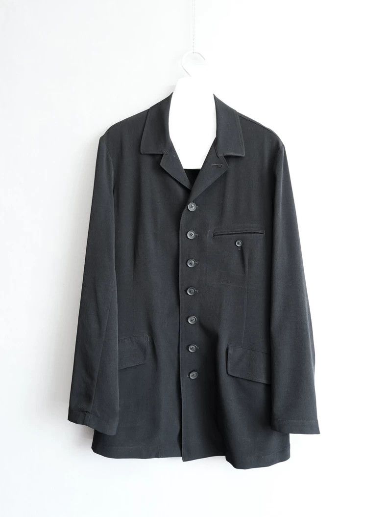 Yohji Yamamoto Multi-Button Stand Collar Jacket-dmc