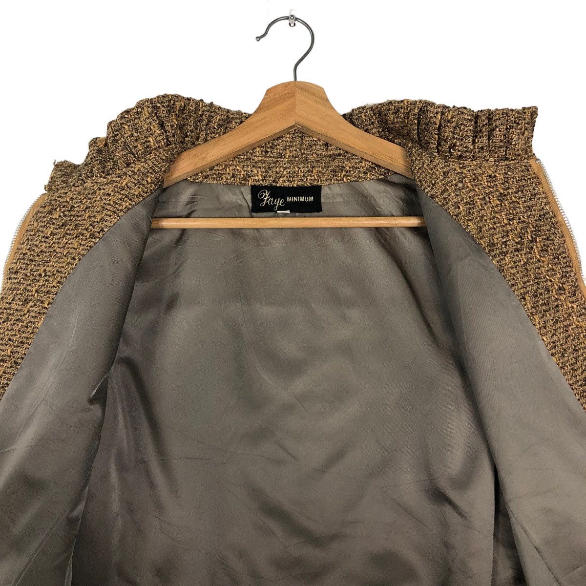 Japanese Brand 🔥Vtg Herringbone Wool Bomber Jacket Faye Issey Miyake Size US S / EU 44-46 / 1 - 12 Thumbnail