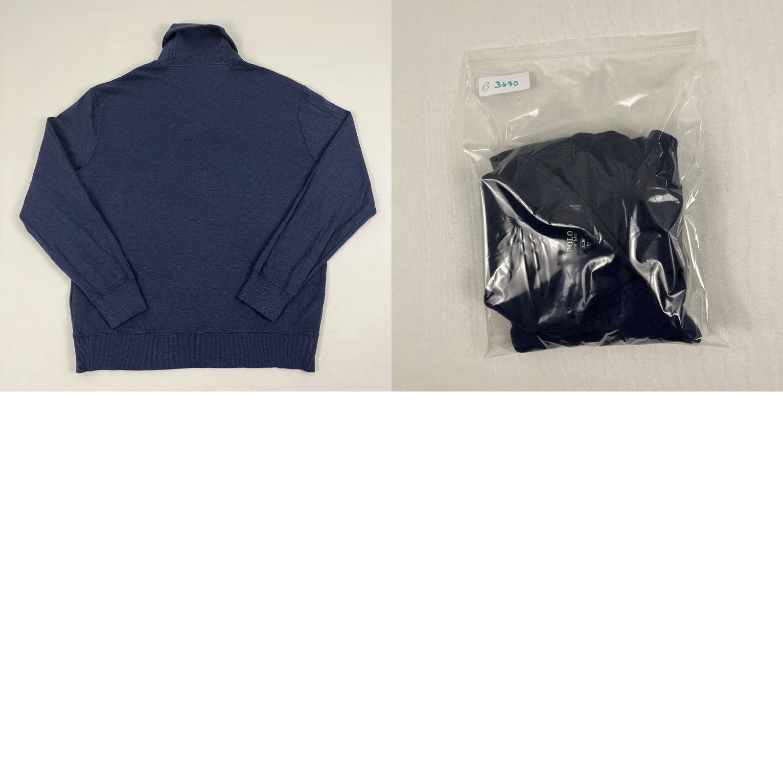 Polo Ralph Lauren Polo Ralph Lauren Sweater Mens Large Heather Navy Blue Shawl Collar Pullover Size US L / EU 52-54 / 3 - 8 Thumbnail