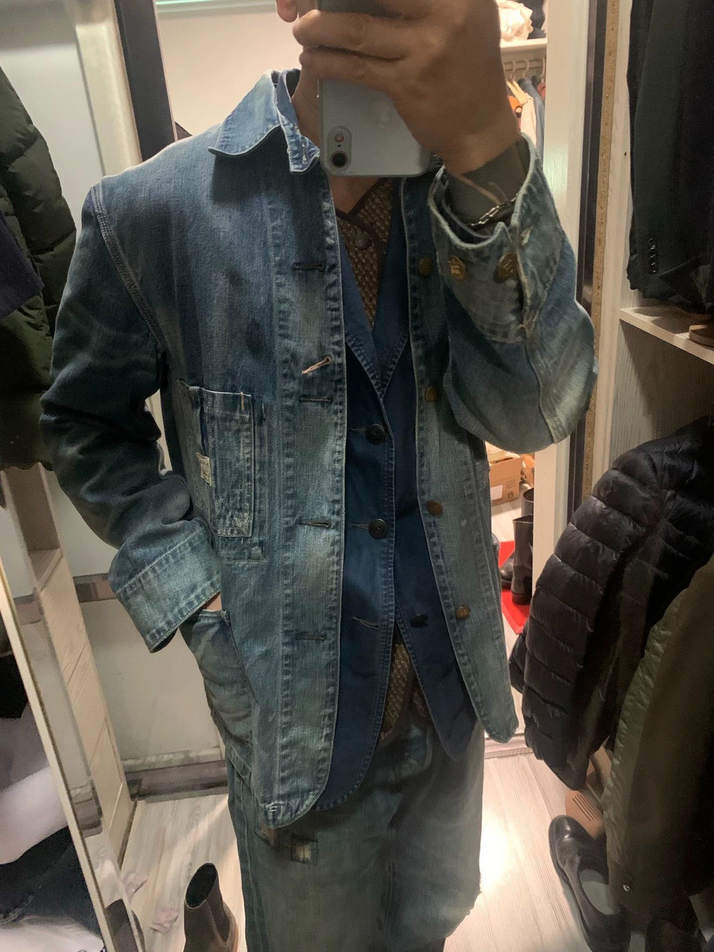 RRL Ralph Lauren Blue Denim Jacket - Size S Size US S / EU 44-46 / 1 - 1 Thumbnail