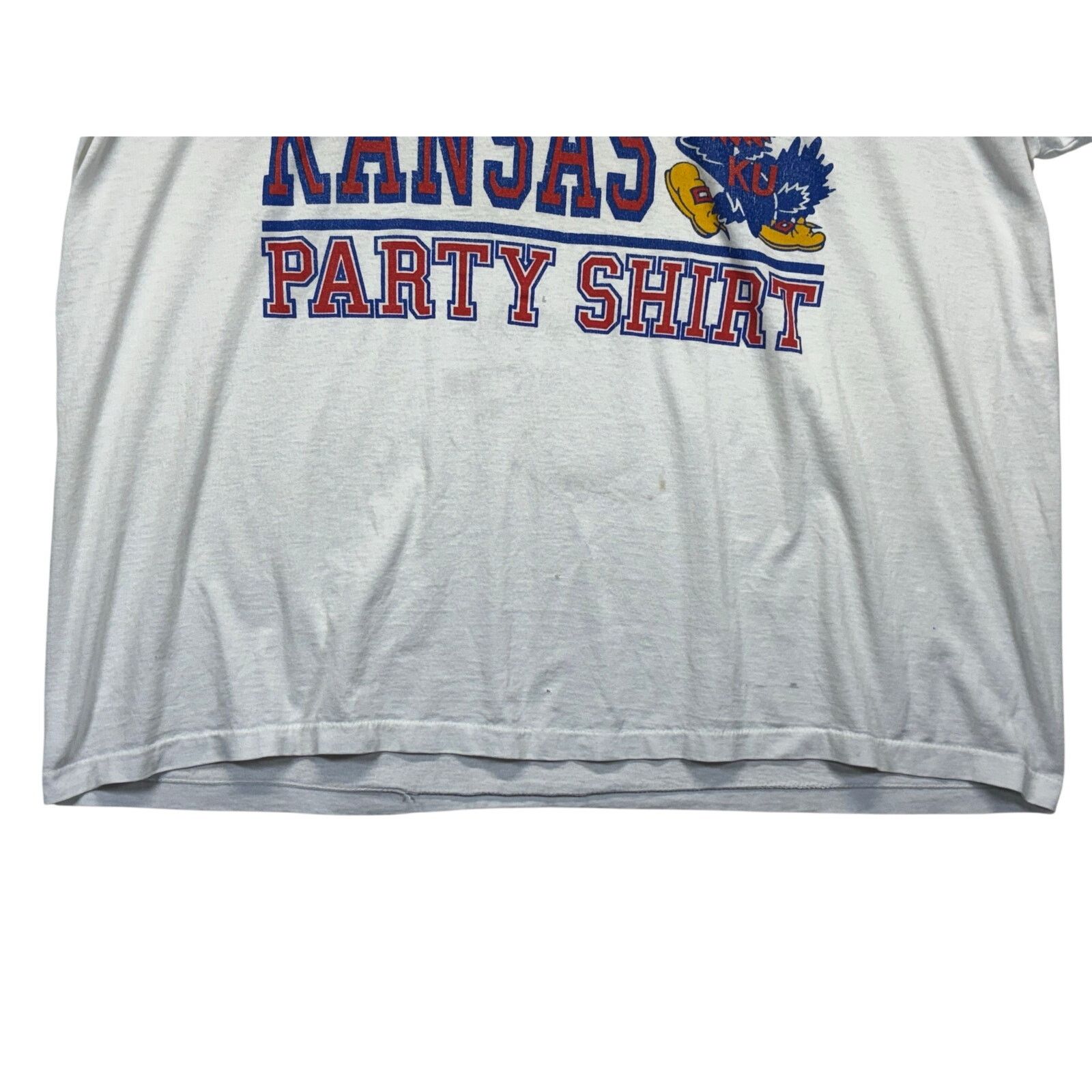 The Unbranded Brand Vintage University of Kansas Jayhawks Shirt USA Made Tee Size US XL / EU 56 / 4 - 12 Thumbnail