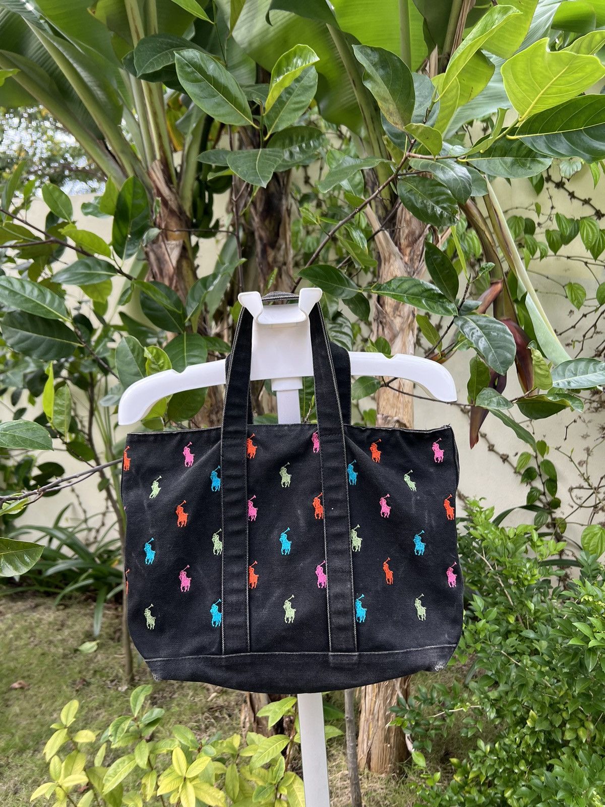 Ralph Lauren × Vintage 90's RARE RALPH LAUREN MONOGRAM BAG RETRO Size ONE SIZE - 1 Thumbnail