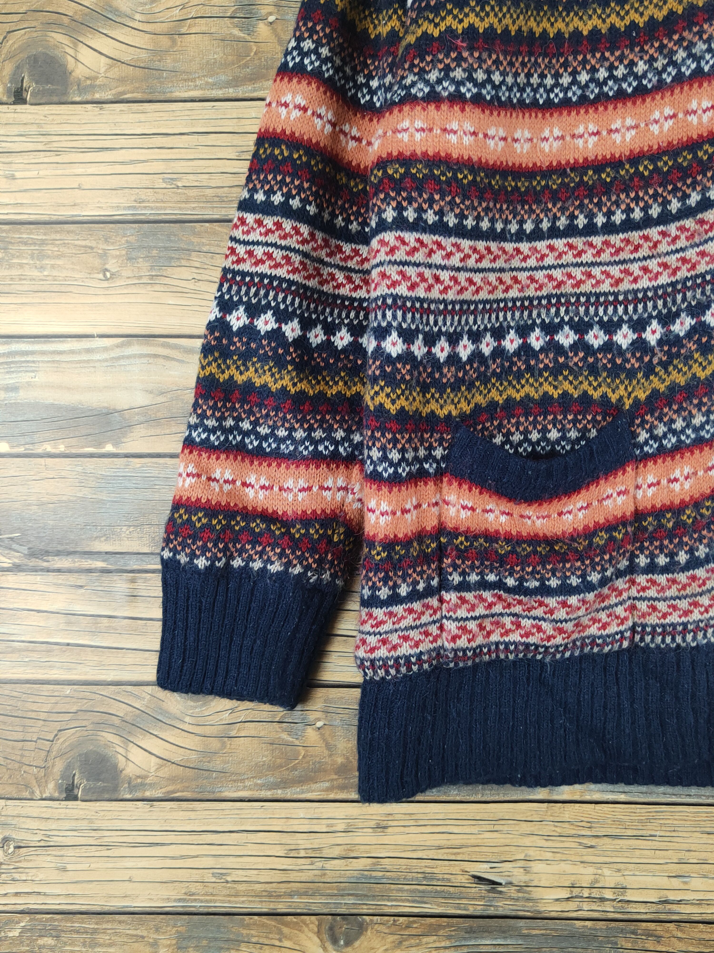 Japanese Brand Flow and Fixture Navy Knitwear Hoodie Sweaters #W1220 Size M / US 6-8 / IT 42-44 - 5 Thumbnail