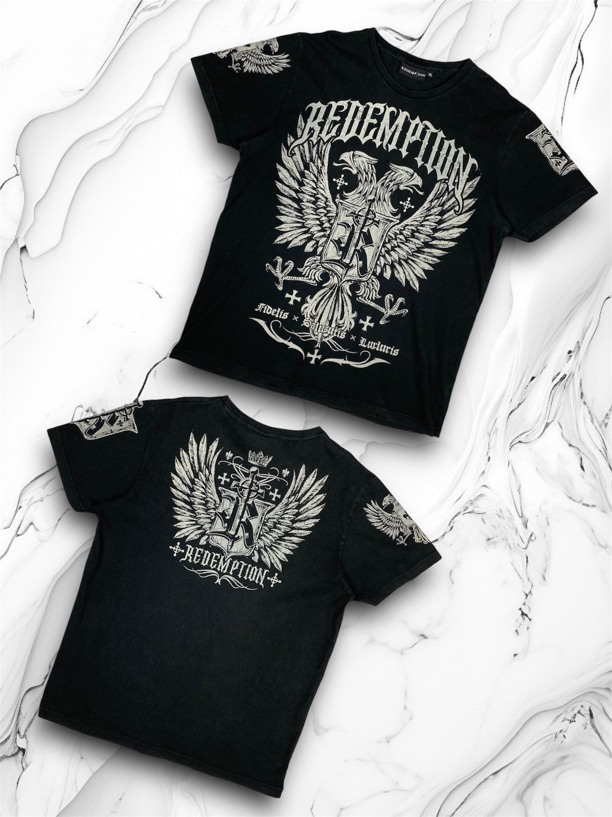 Designer Redemption Affliction Style Y2K Hype T Shirt Tee Size US XL / EU 56 / 4 - 1 Thumbnail