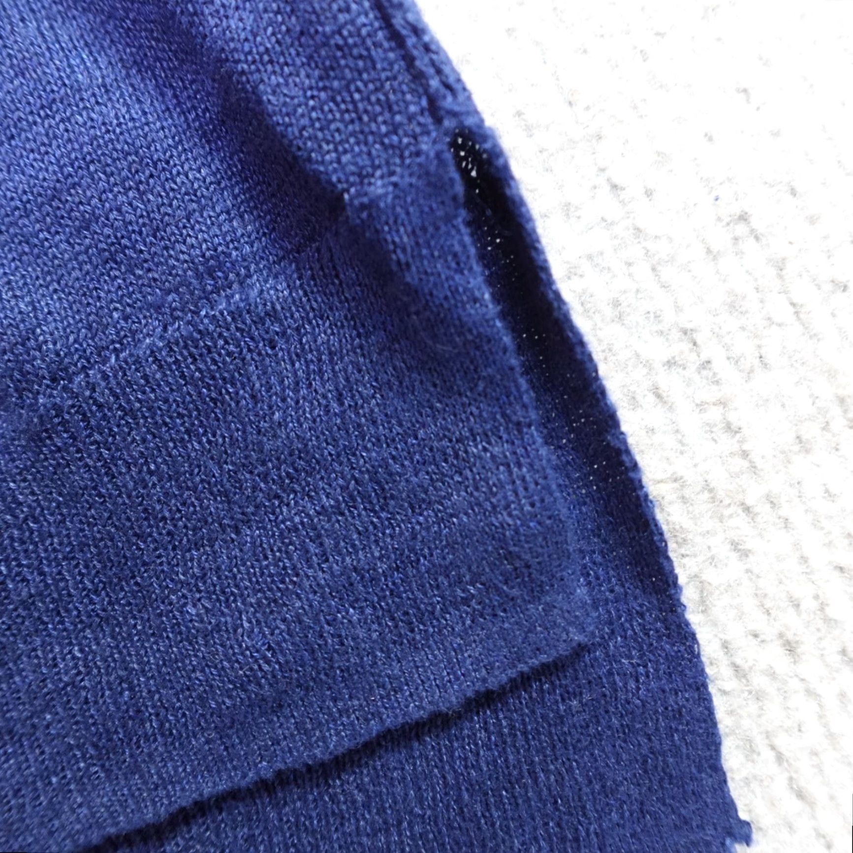 J.Crew J.Crew Womens Sweater Raglan V-Neck Blue 100% Linen Small Relaxed Pullover Knit Long Sleeve Womens A5234 Size S / US 4 / IT 40 - 2 Thumbnail