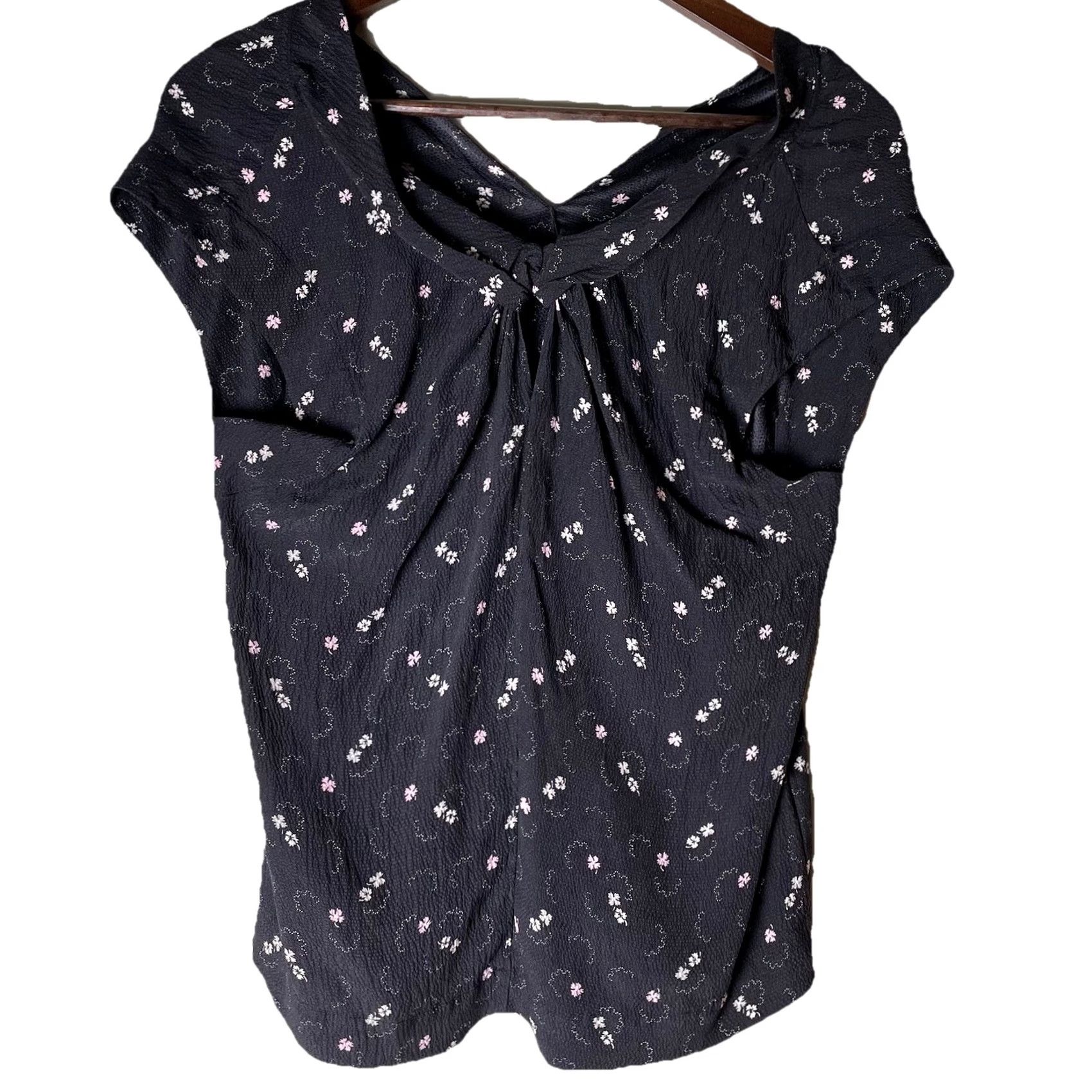 Rebecca Taylor Rebecca Taylor Top Silk Floral Sleeveless Mock Neck Keyhole Blouse Size S / US 4 / IT 40 - 2 Thumbnail