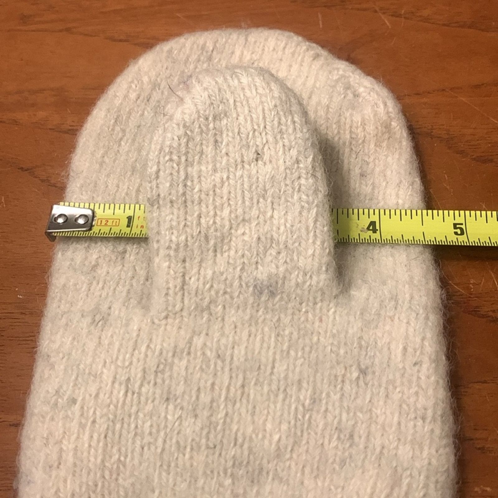 Vintage Handmade Handknit ragg wool mittens,knit traffic police Size ONE SIZE - 7 Thumbnail