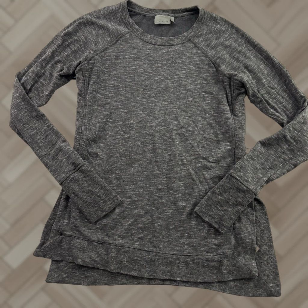 Athleta Athleta Sweatshirt Long Sleeve Gray Slit Sleeve Women's Small Pullover Activewear Women XS? Wait, need to choose. Size S / US 4 / IT 40 - 1 Thumbnail