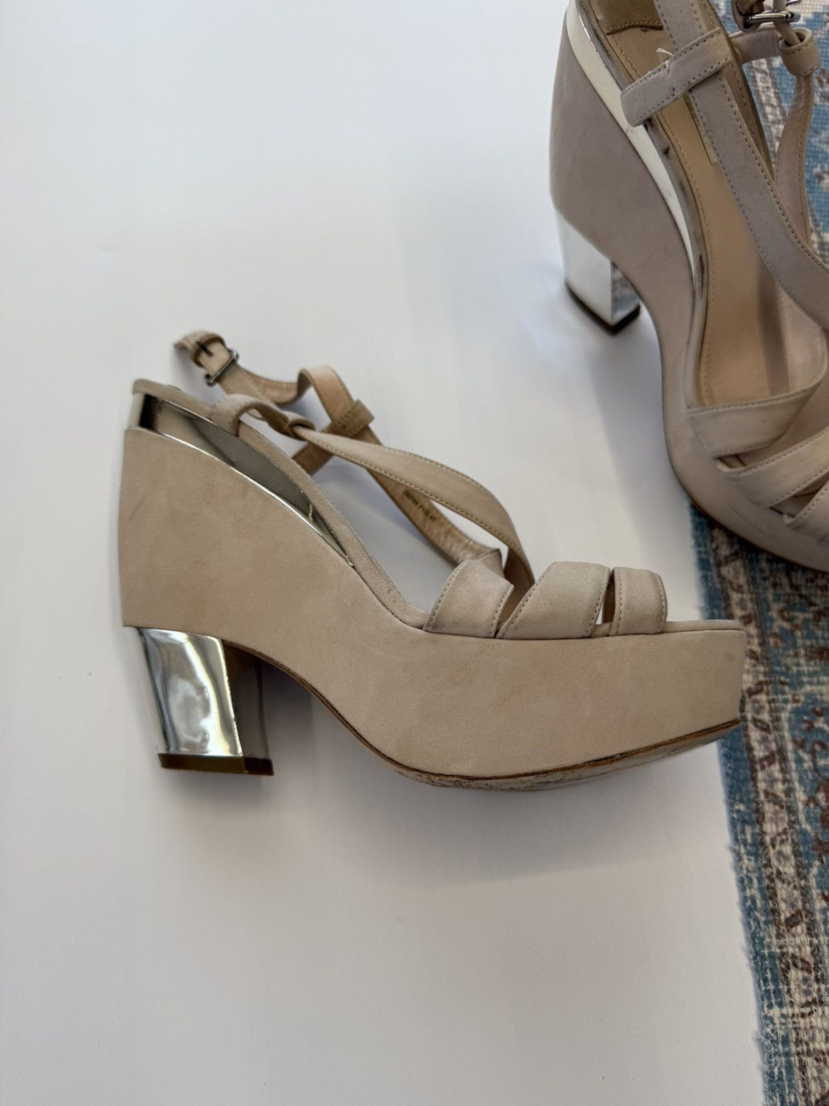 Miu Miu Miu Miu Suede Strap Pump Sandals Size EU 41 Size US 11 / IT 41 - 2 Thumbnail