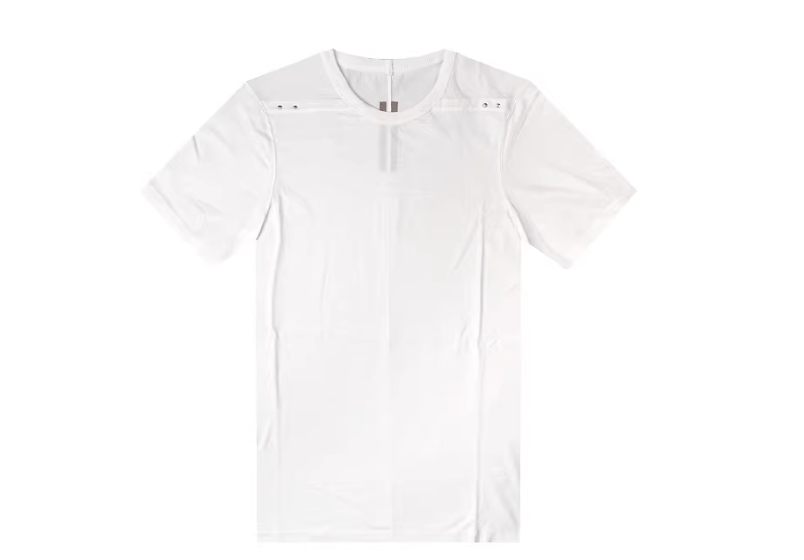 Rick Owens Rick Owens RO mainline men's white studded cotton tee Size US M / EU 48-50 / 2 - 2 Thumbnail
