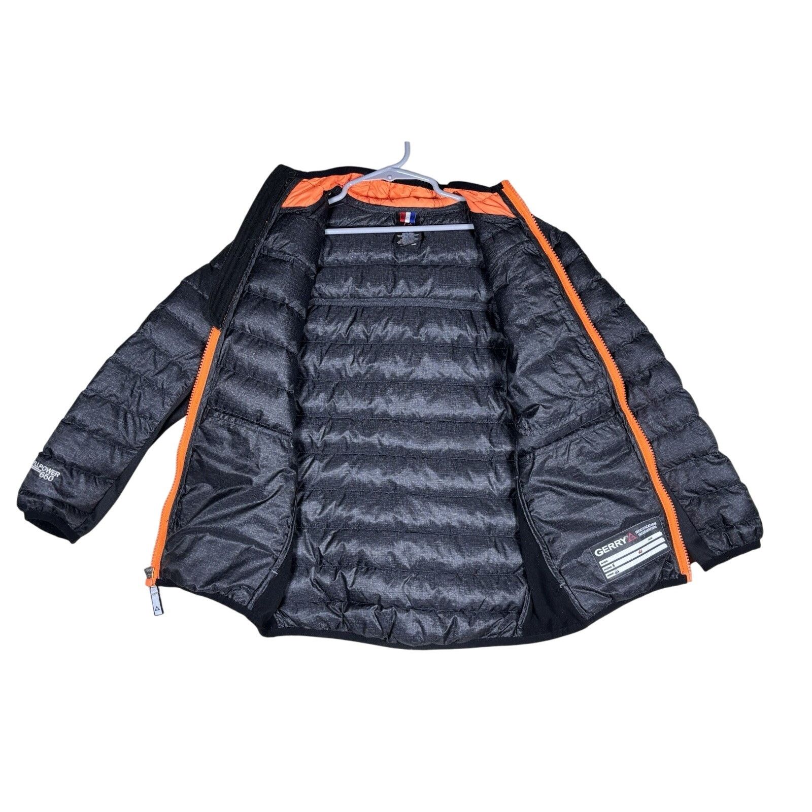 The Unbranded Brand Gerry Kids Puffer Jacket XS 5/6 Gray Black Hooded Down Size US XS / EU 42 / 0 - 3 Thumbnail