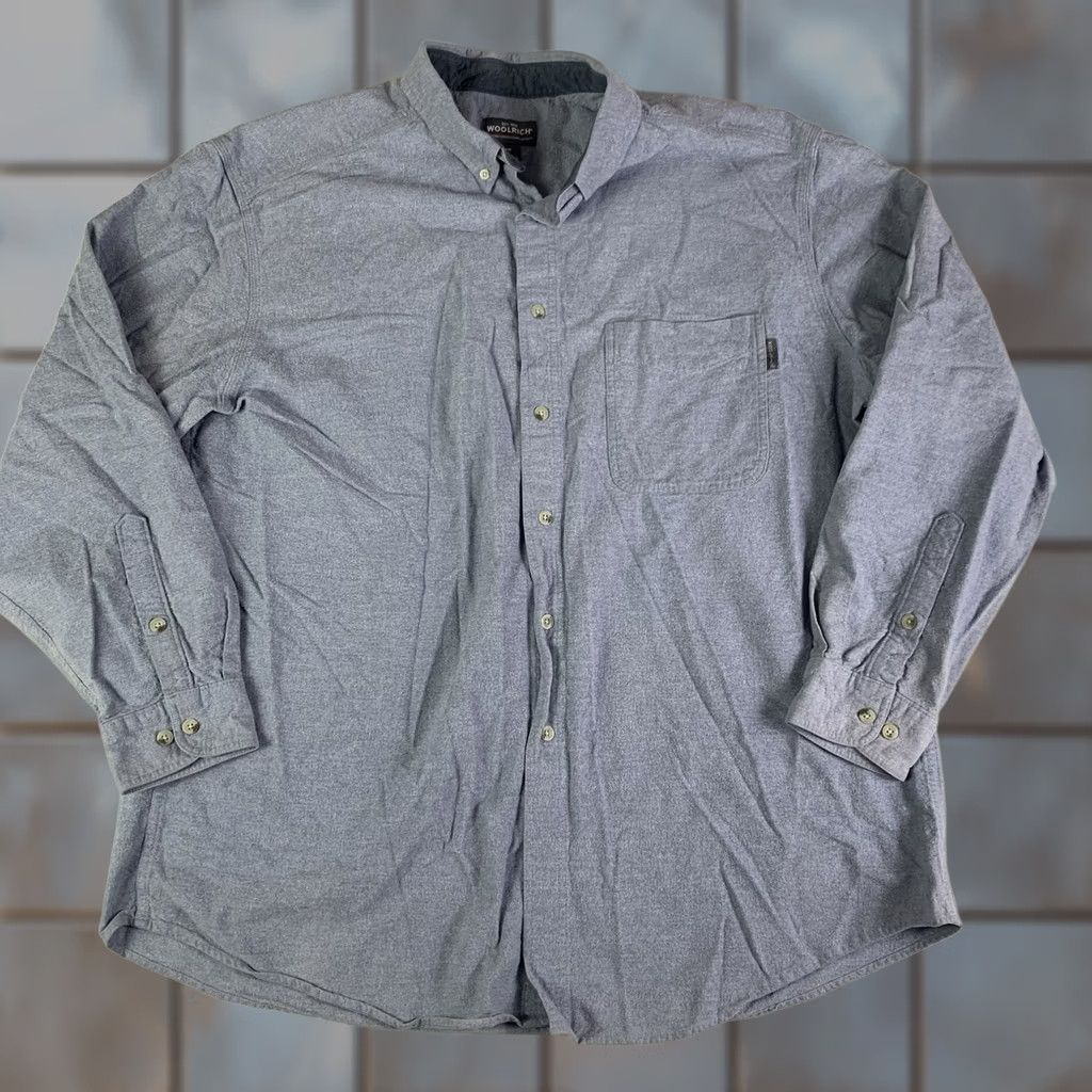 Vintage VINTAGE Woolrich Shirt Men 2XL Blue 100% Cotton Button-Up Casual Outdoor Modern Size US XXL / EU 58 / 5 - 1 Thumbnail