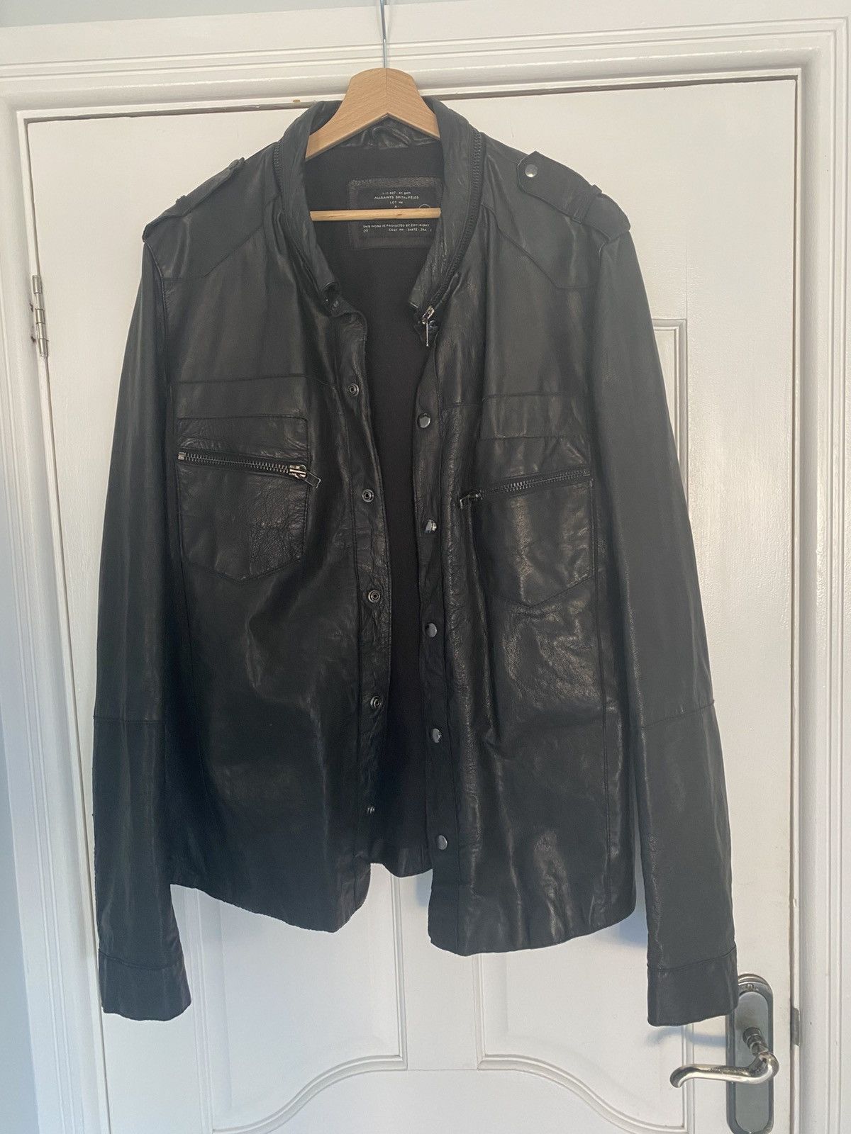 Allsaints Allsaints Mens Leather Jacket XXL Size US XXL / EU 58 / 5 - 3 Thumbnail