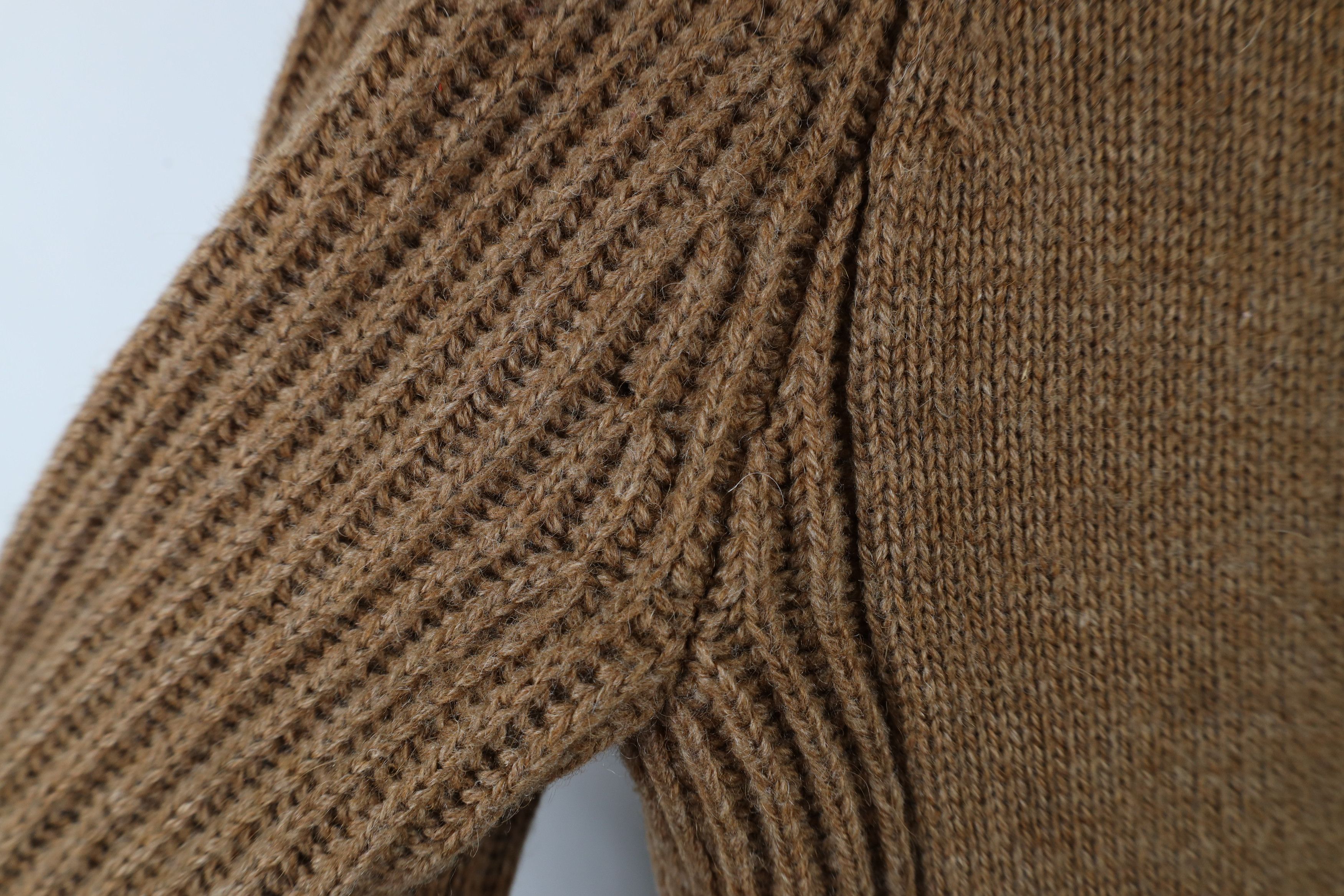 Banana Republic × Vintage Banana Republic Camel Chunky Ribbed Knit Full Zip Sweater Size US M / EU 48-50 / 2 - 4 Thumbnail