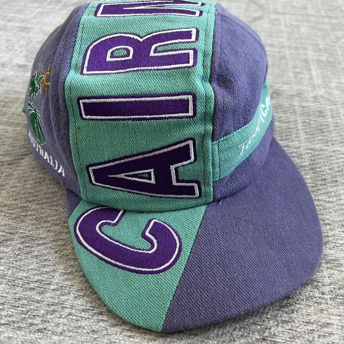 Vintage Vintage 1990s Cairns Australia Logo Blue/Purple Velcro Hat Size ONE SIZE - 3 Thumbnail