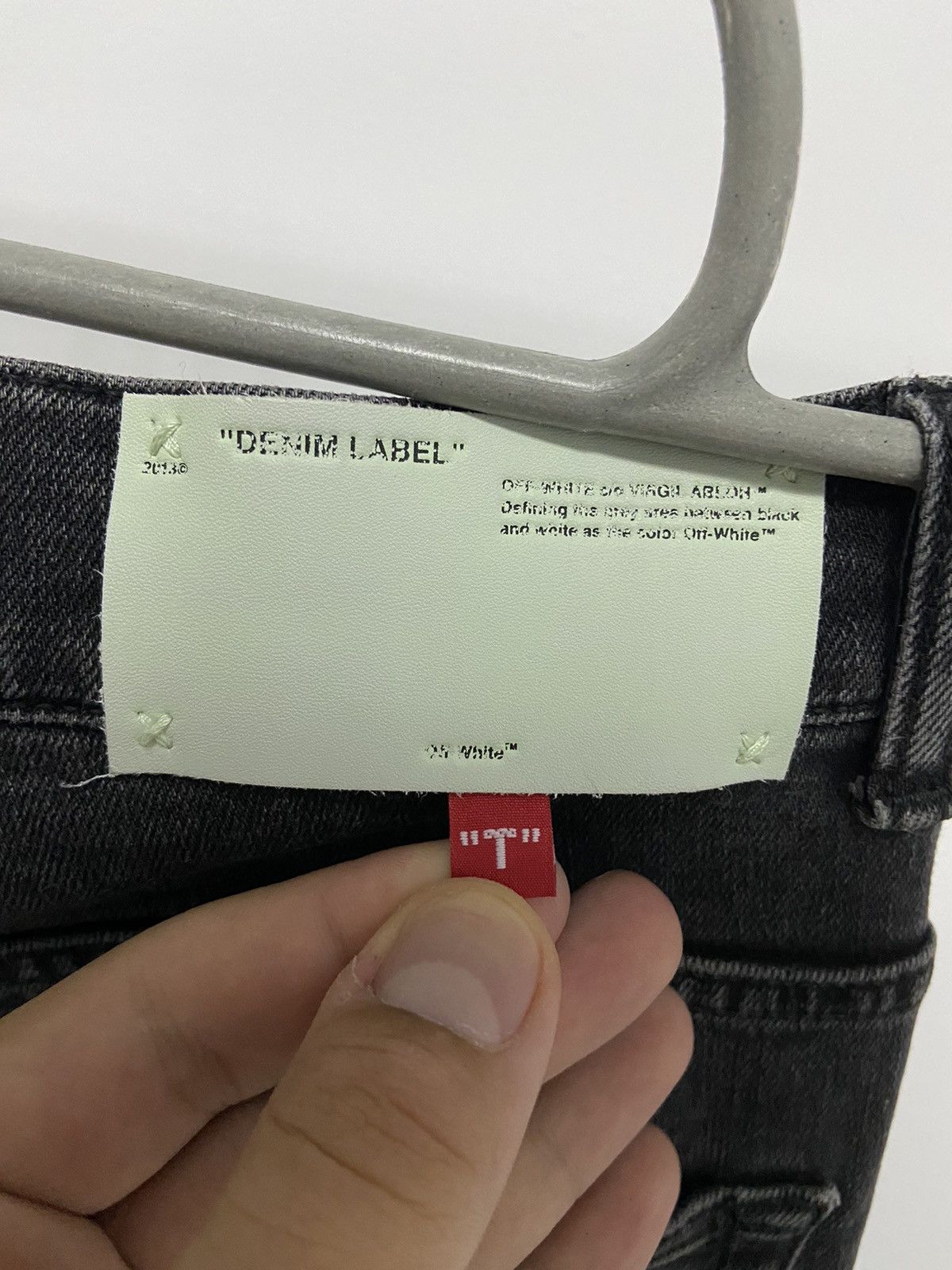 Off-White × Vintage Off White Selvedge Vintage jeans Fire Line Do Not Cross Size US 31 - 13 Thumbnail