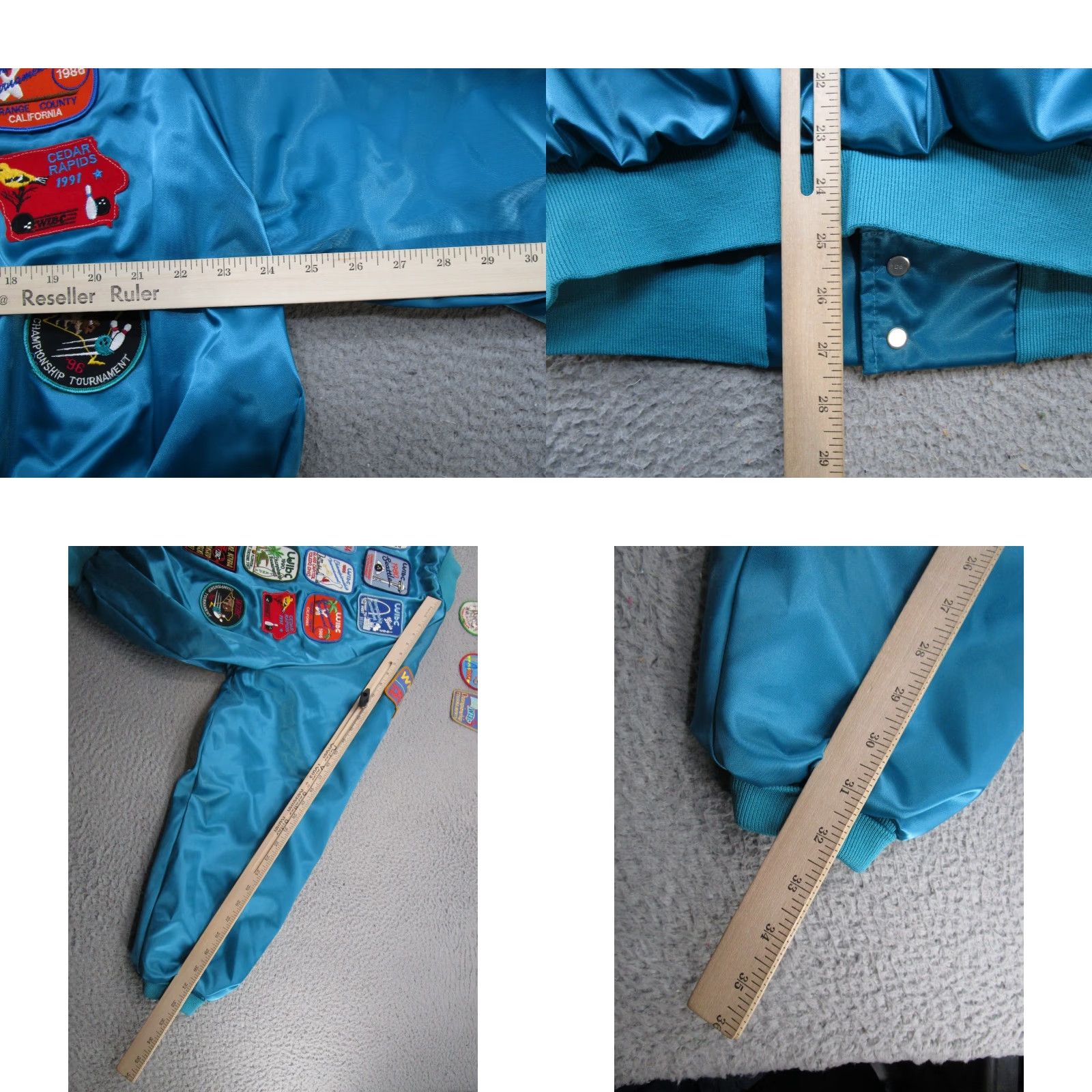 Vintage VINTAGE King Louie Satin Snap Up Bomber Jacket XL Blue Mens Size US XL / EU 56 / 4 - 9 Thumbnail