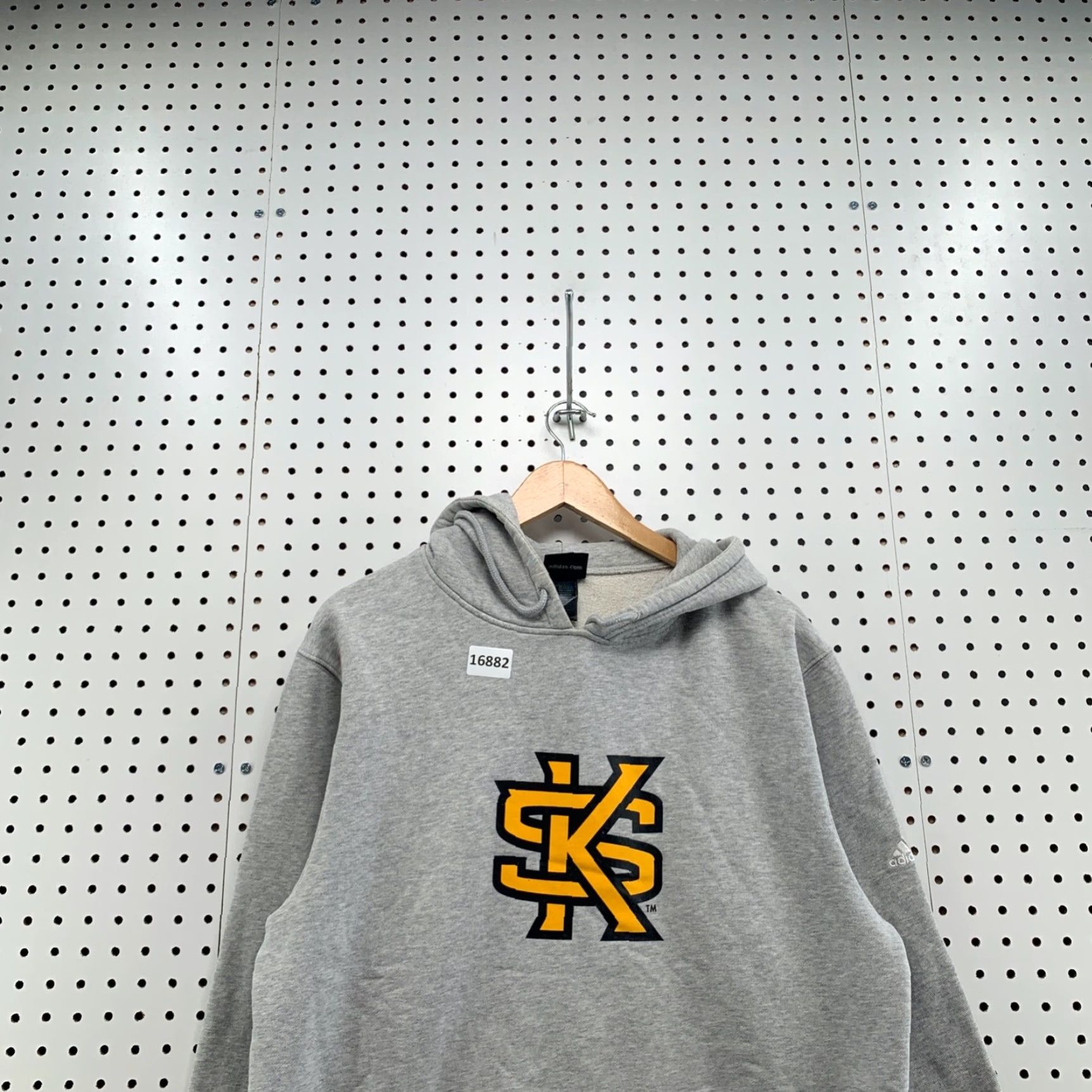 Adidas ADIDAS Gray Fleece Hoodie Adult Large Pullover SK Logo Mens Size US L / EU 52-54 / 3 - 5 Thumbnail