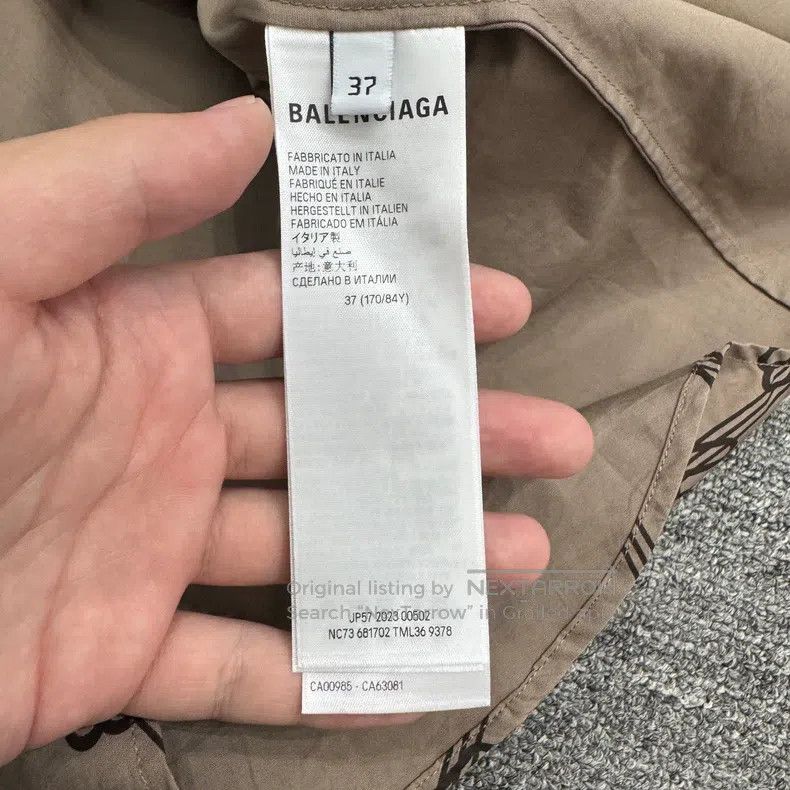 Balenciaga Balenciaga size 37 Lock buckle full print short-sleeve shi Size US S / EU 44-46 / 1 - 3 Thumbnail