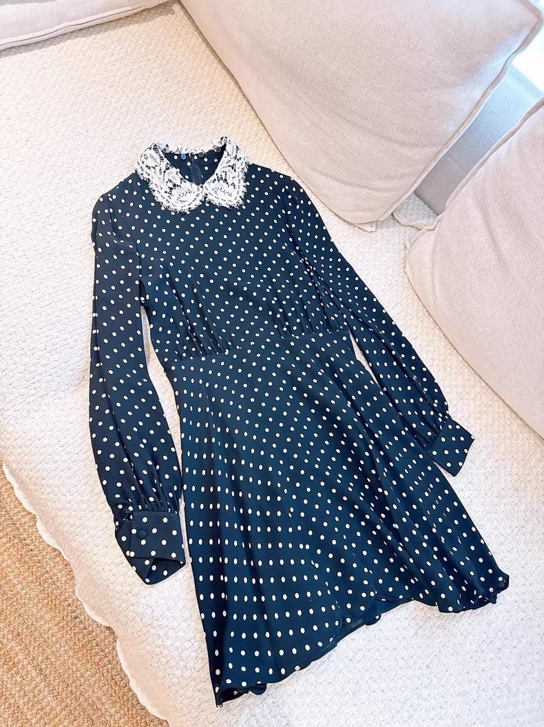 Valentino Valentino Black and white polka dot silk dress Size M / US 6-8 / IT 42-44 - 1 Thumbnail