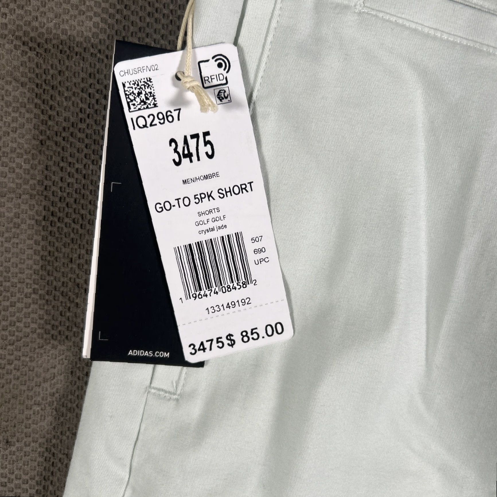 Adidas Adidas Go-To Five Pocket Crystal Jade Shorts Mens 36 Flat Front Size US 36 / EU 52 - 5 Thumbnail