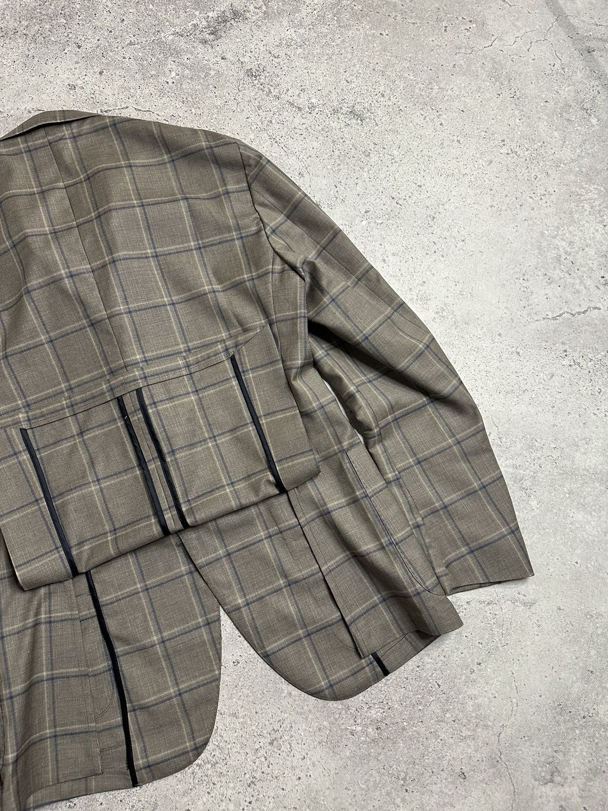 Boggi Boggi Milano Reda 1865 Light Beige Plaid Wool Blazer Size US S / EU 44-46 / 1 - 15 Thumbnail