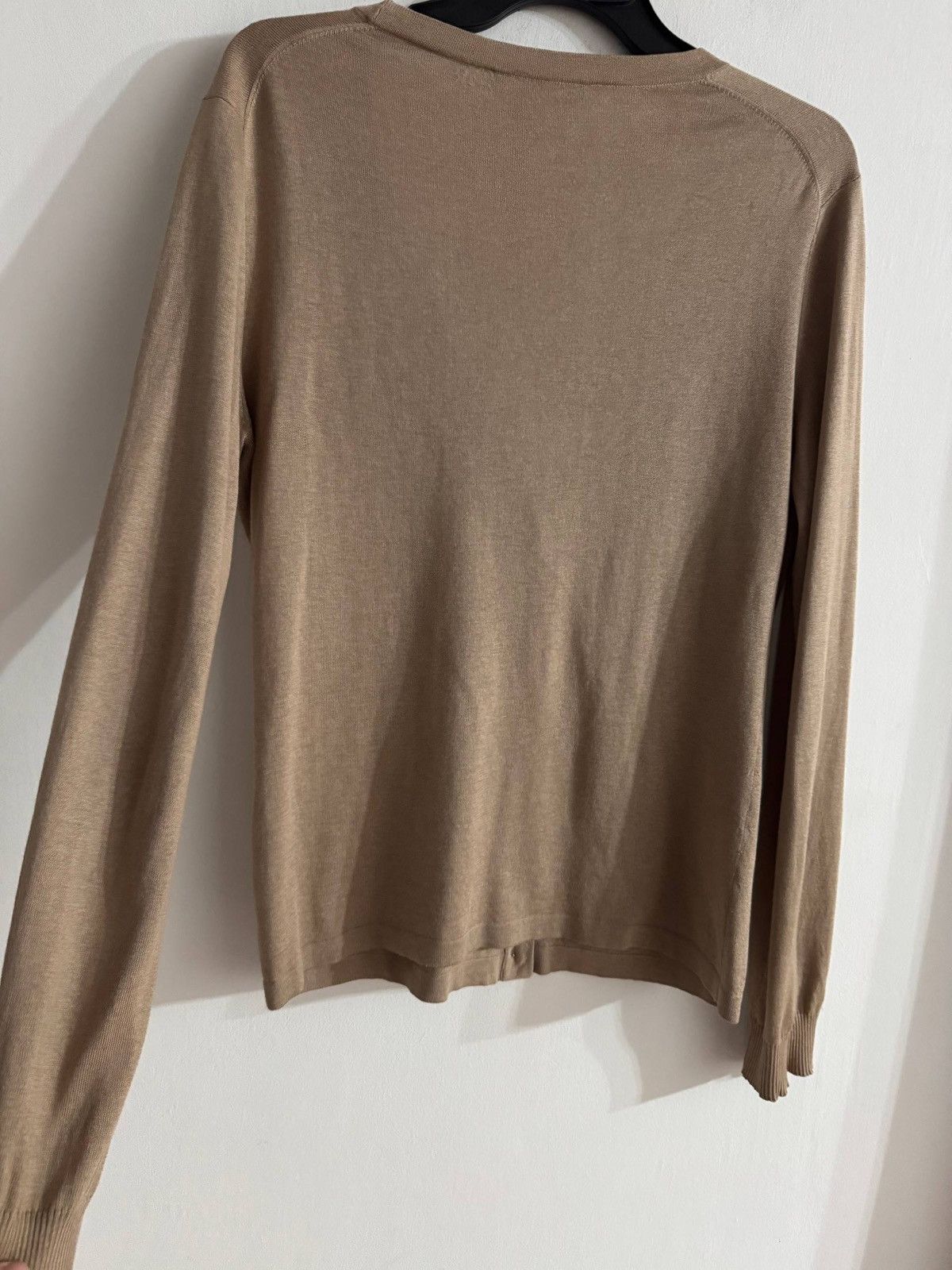 Weekend Max Mara Weekend Max Mara Silk Blend Cardigan Beige Tan Size M Size M / US 6-8 / IT 42-44 - 3 Thumbnail