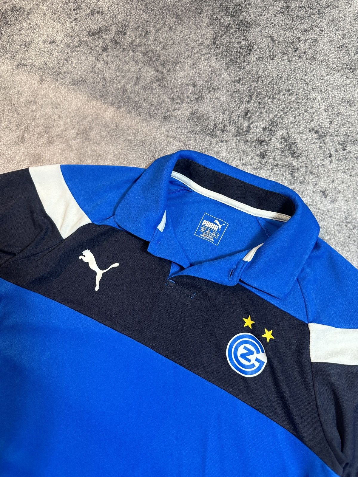 Puma × Vintage Vintage Puma Polo Grasshopper Zurich Soccer Jersey Football Size US M / EU 48-50 / 2 - 2 Thumbnail