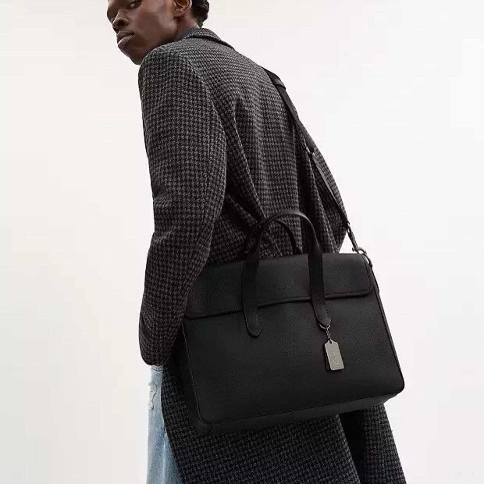 Coach NWT Coach Sullivan Portfolio Brief In Black Leather C9875 Size ONE SIZE - 3 Thumbnail
