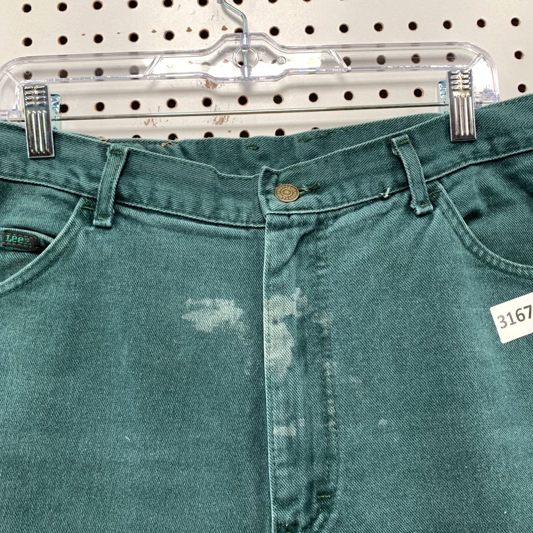 Lee VINTAGE Lee Jeans Womens 16 Green 90s Tapered Denim SIze Fits 32x29 Made USA Size 38" / US 16 / IT 52 - 5 Thumbnail