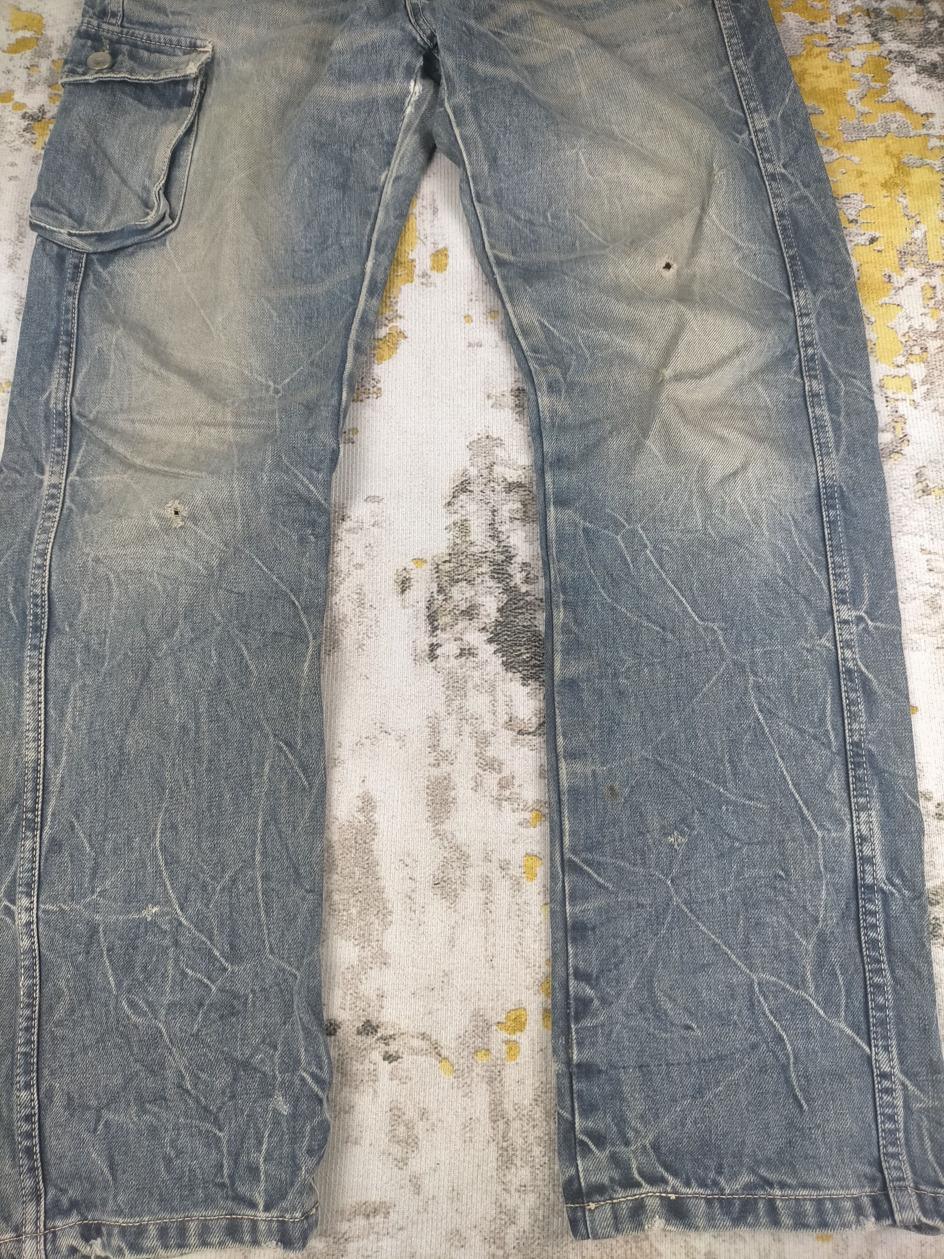 Blue Blue Japan 🔥 Vintage Blue Blue Japan Sick Distressed Jeans Size US 29 - 5 Thumbnail