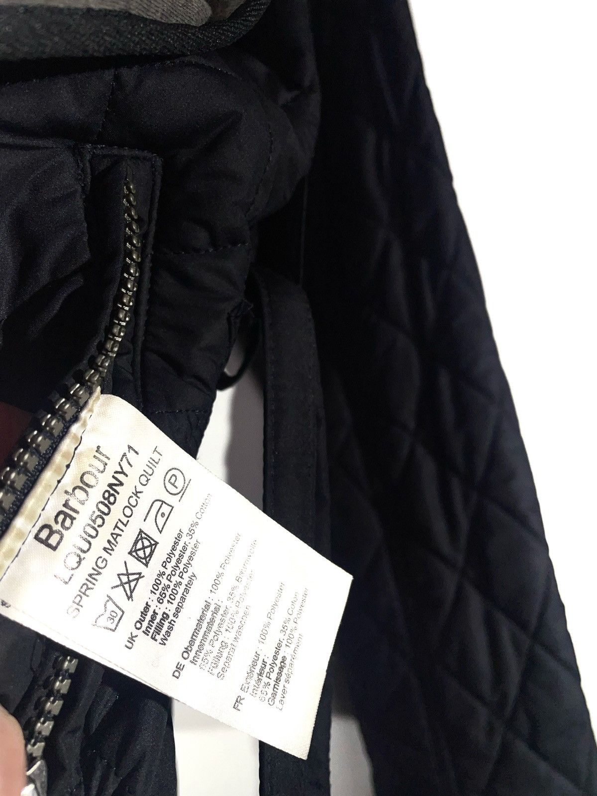 Barbour Barbour Women Spring Matlock Blue Belt Quilted Jacket Size L Size L / US 10 / IT 46 - 8 Thumbnail